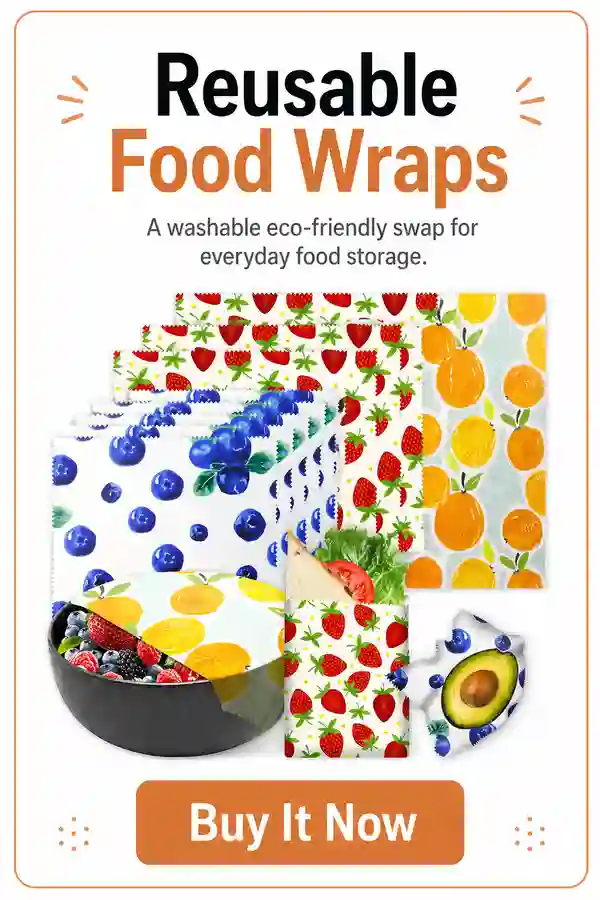 Fruit Pattern Reusable Food Wraps