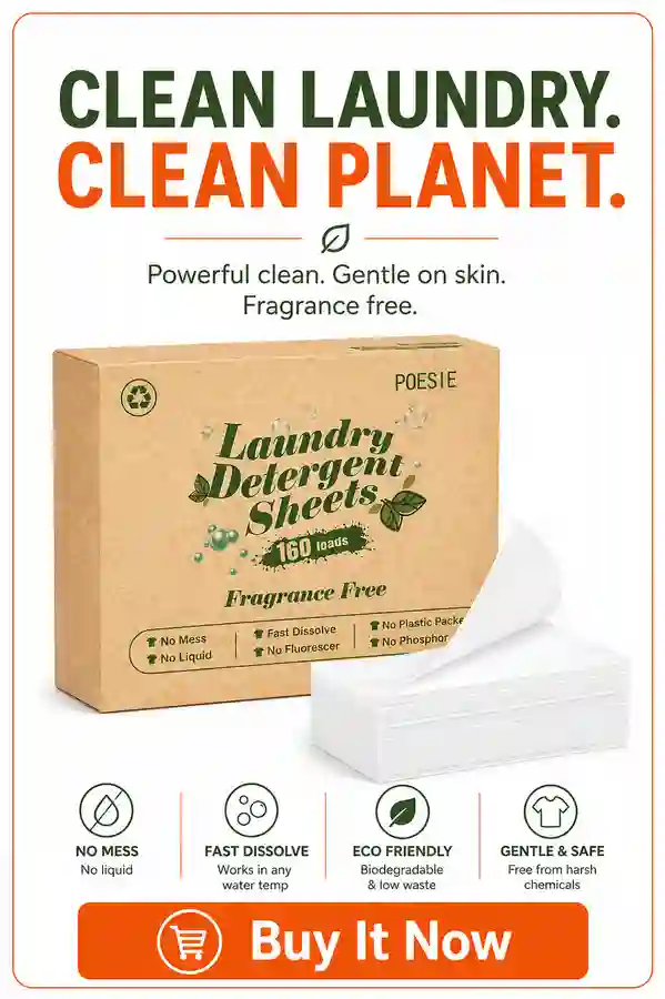 Fragrance Free Laundry Detergent Sheets