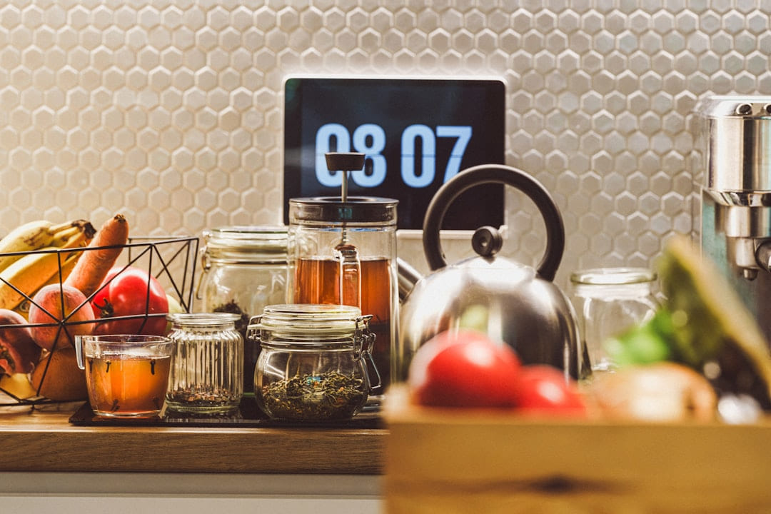 A kitchen counter topped with lots of food on Earth Wise Budget